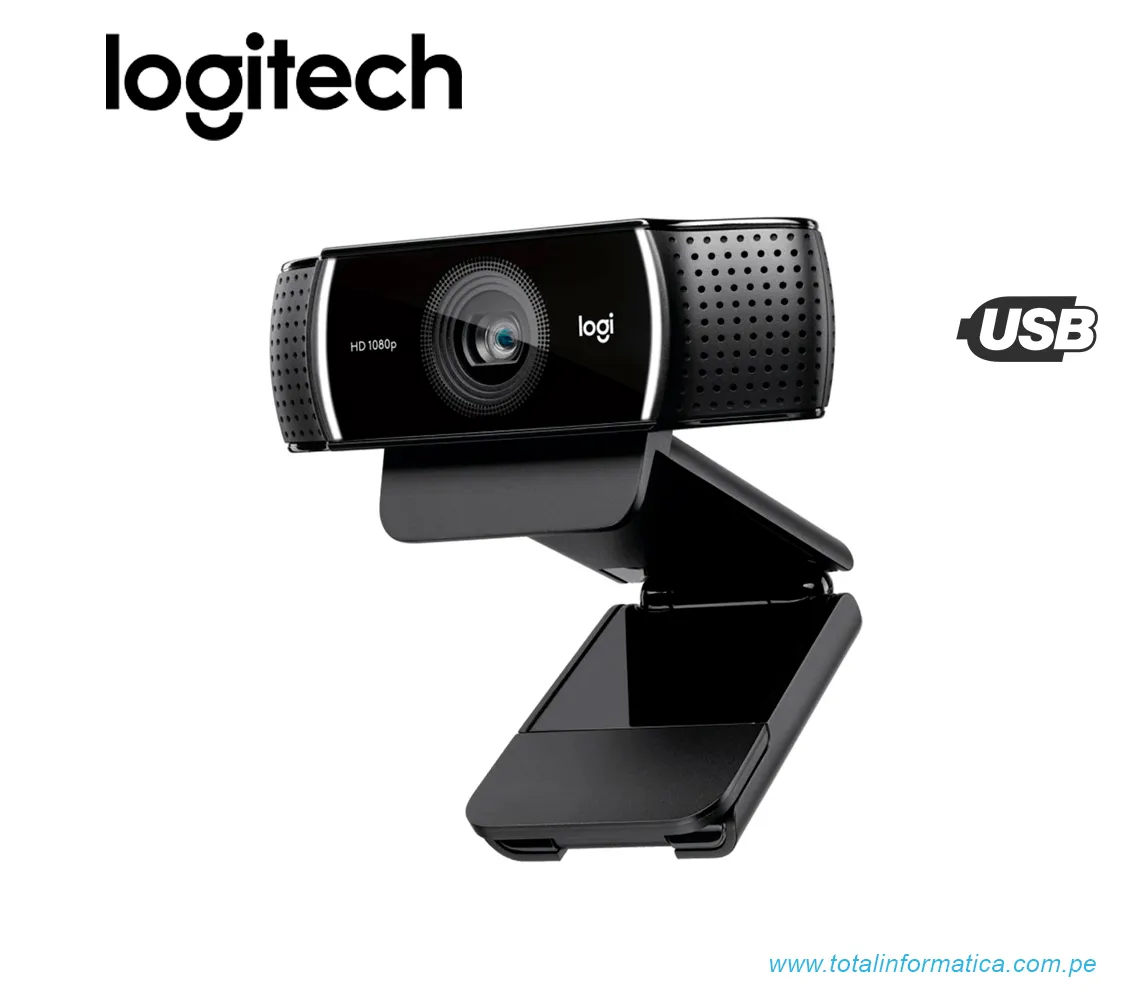 CAMARA LOGITECH C922 PRO STREAM, FHD, 1080P, USB, NEGRO(960-001087) - imagen 1