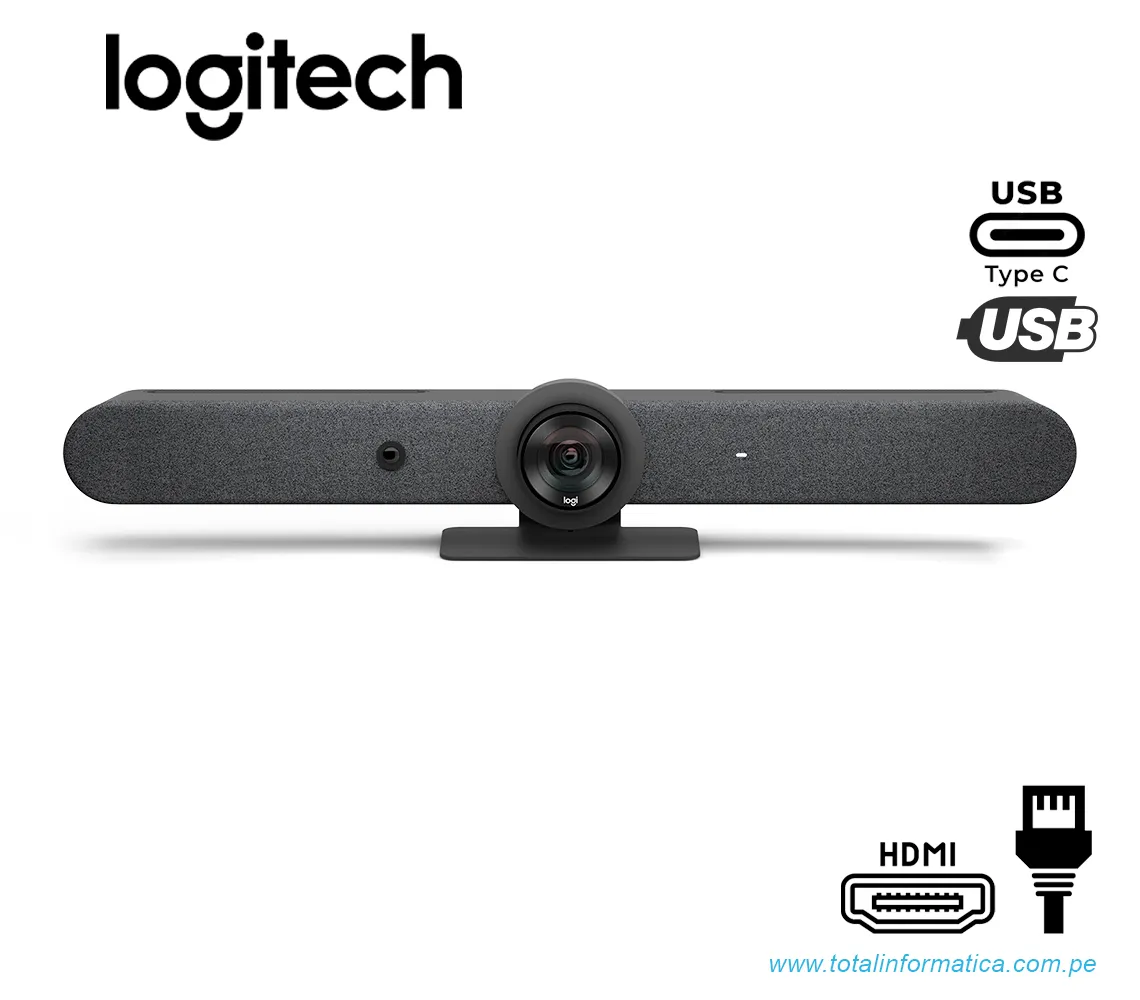 CAMARA LOGITECH B2B RALLY BAR MINI, 4K, USB, NEGRO(960-001310) - imagen 1