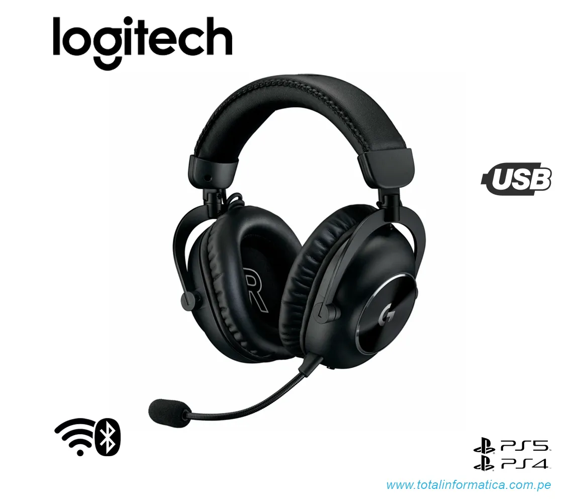 AUDIFONOS CON MICROFONO LOGITECH G PRO X 2 LIGHTSPEED, INALAMBRICO/BLUETOOTH/3.5MM, NEGRO((981-001262) - imagen 1