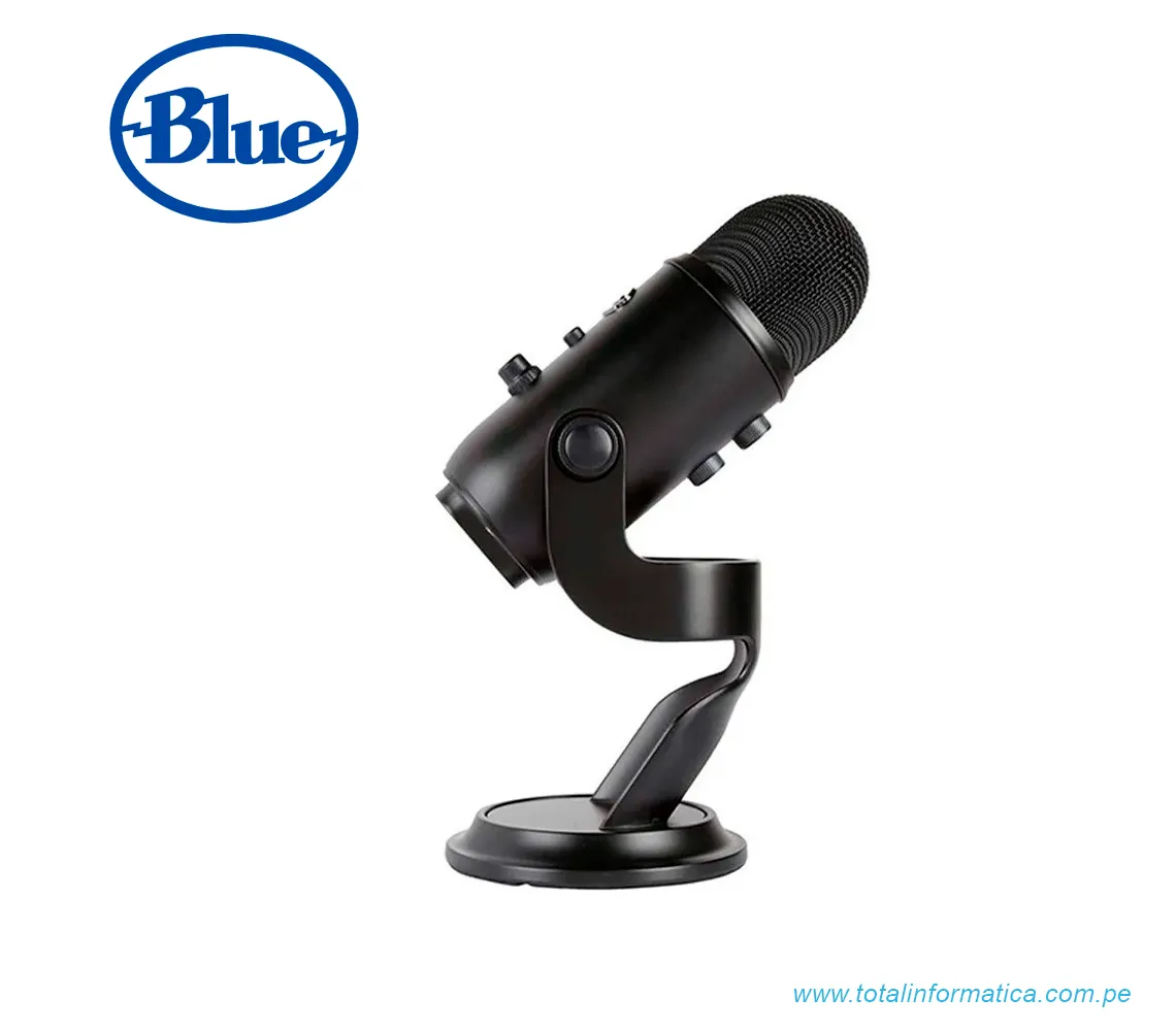 MICROFONO LOGITECH BLUE YETI STREAMING, CARDIOID / OMNI / BI, LED, USB, NEGRO(988-000504) - imagen 3