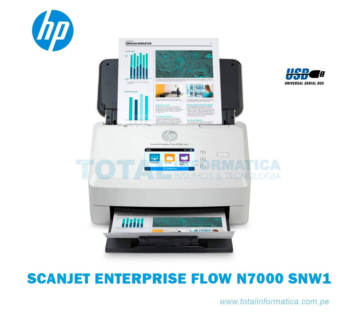ESCANER HP SCANJET ENTERPRISE FLOW N7000 SNW1, 75 PPM - imagen 1