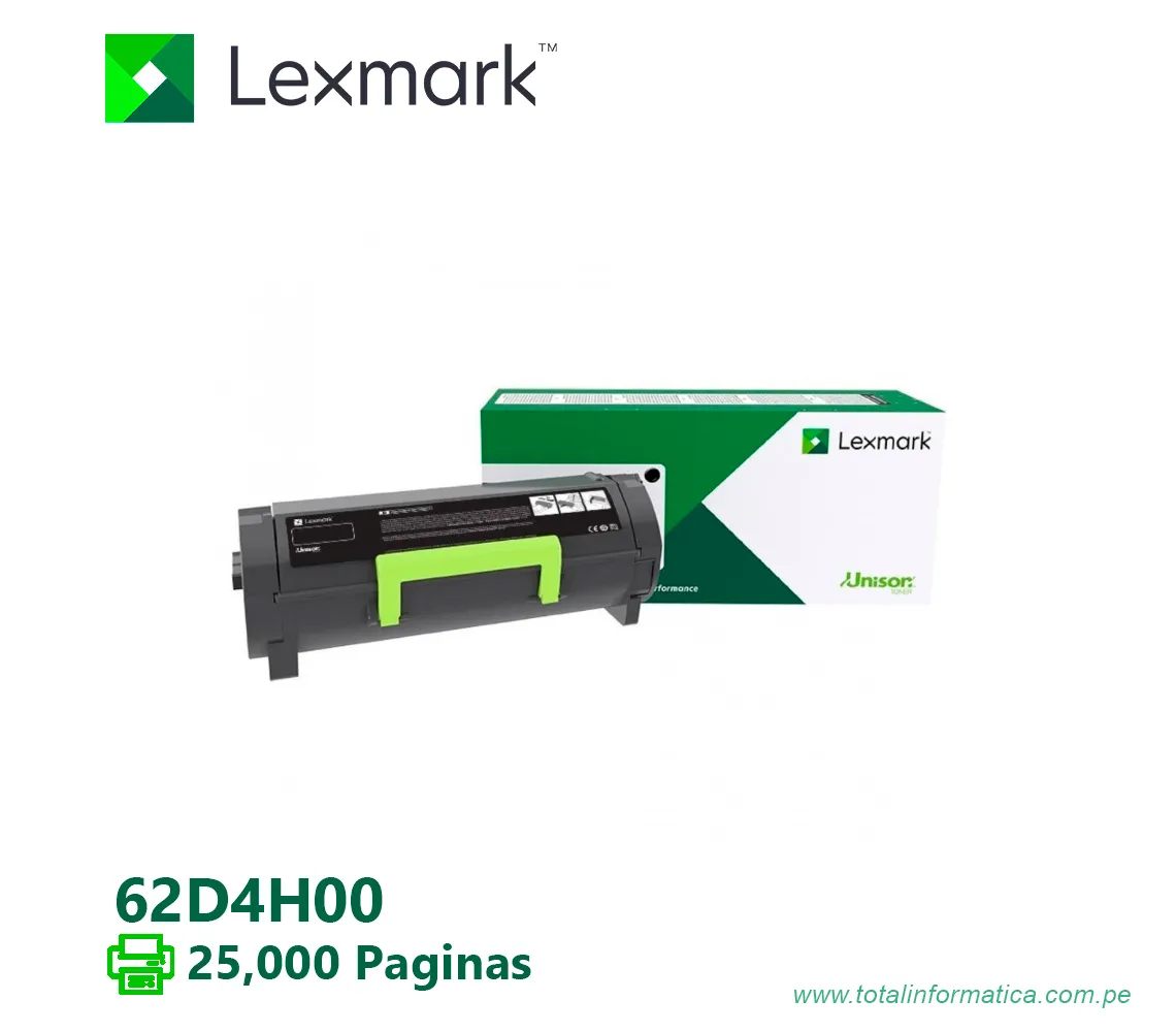 TONER LEXMARK (62D4H00) NEGRO MX812,MX811,MX810,MX812,MX711,MX710 25,000PG - imagen 2