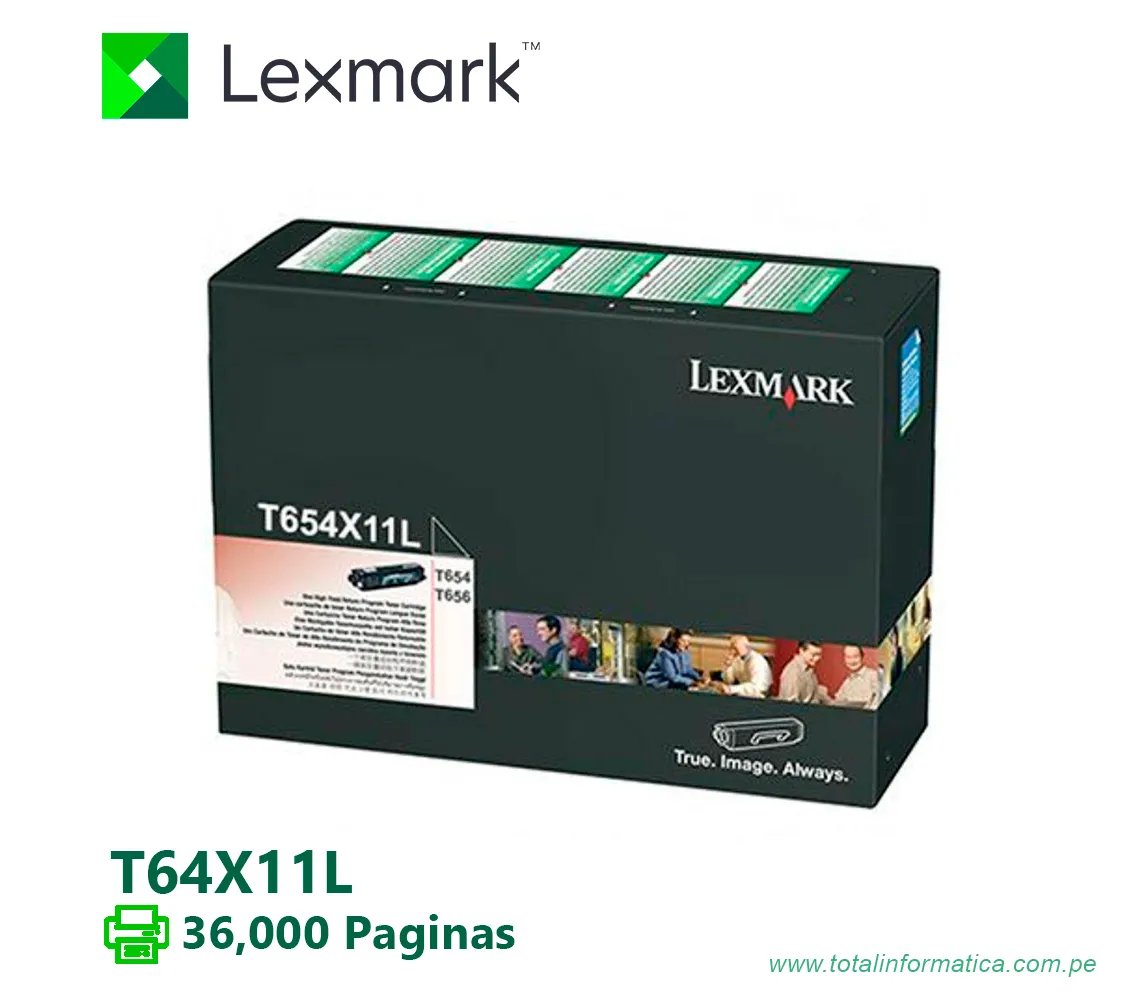 TONER LEXMARK (T654X11L) NEGRO T654xx/T656 36,000PG - imagen 1