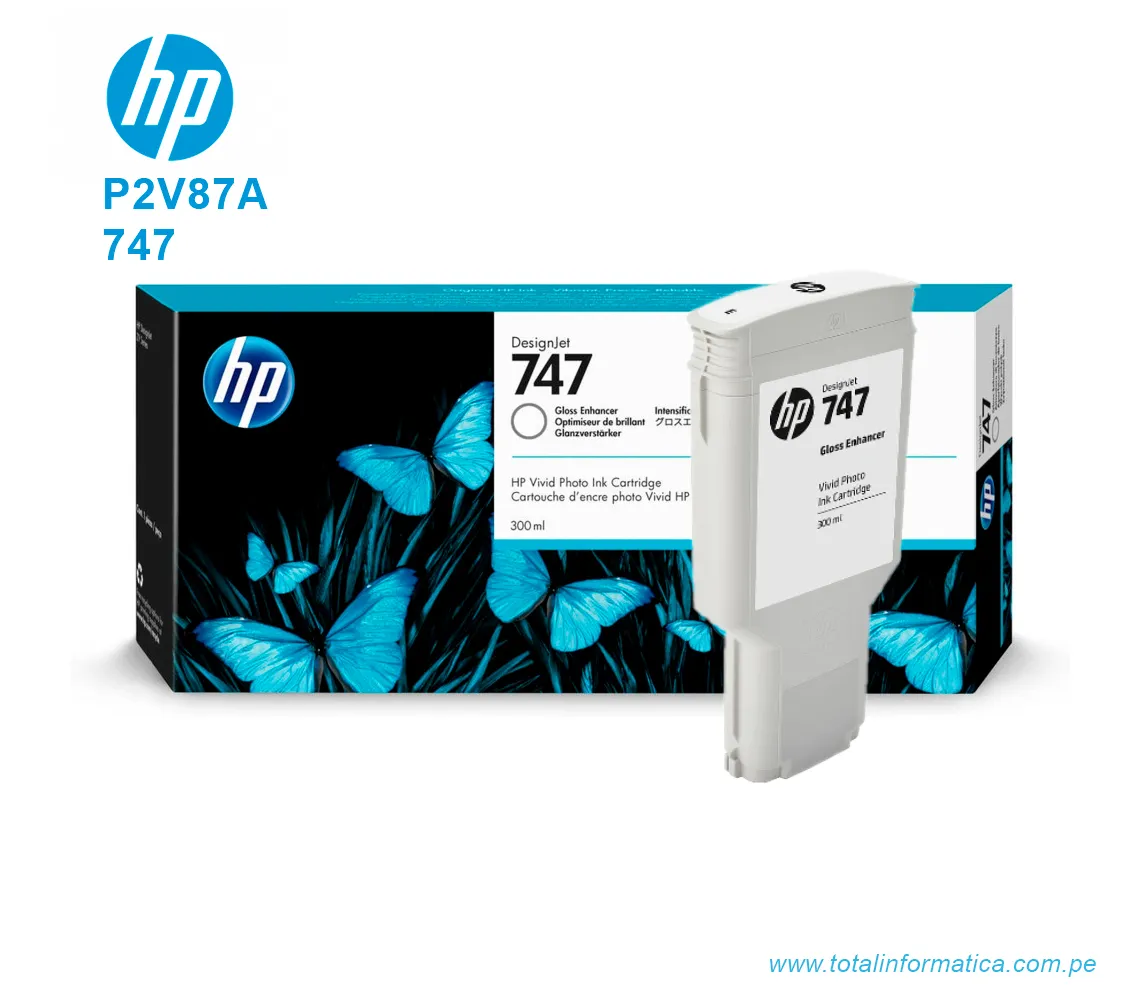 TINTA HP 747 GLOSS ENHANCER 300ML ( P2V87A ) PARA Z6 Z9 - imagen 2