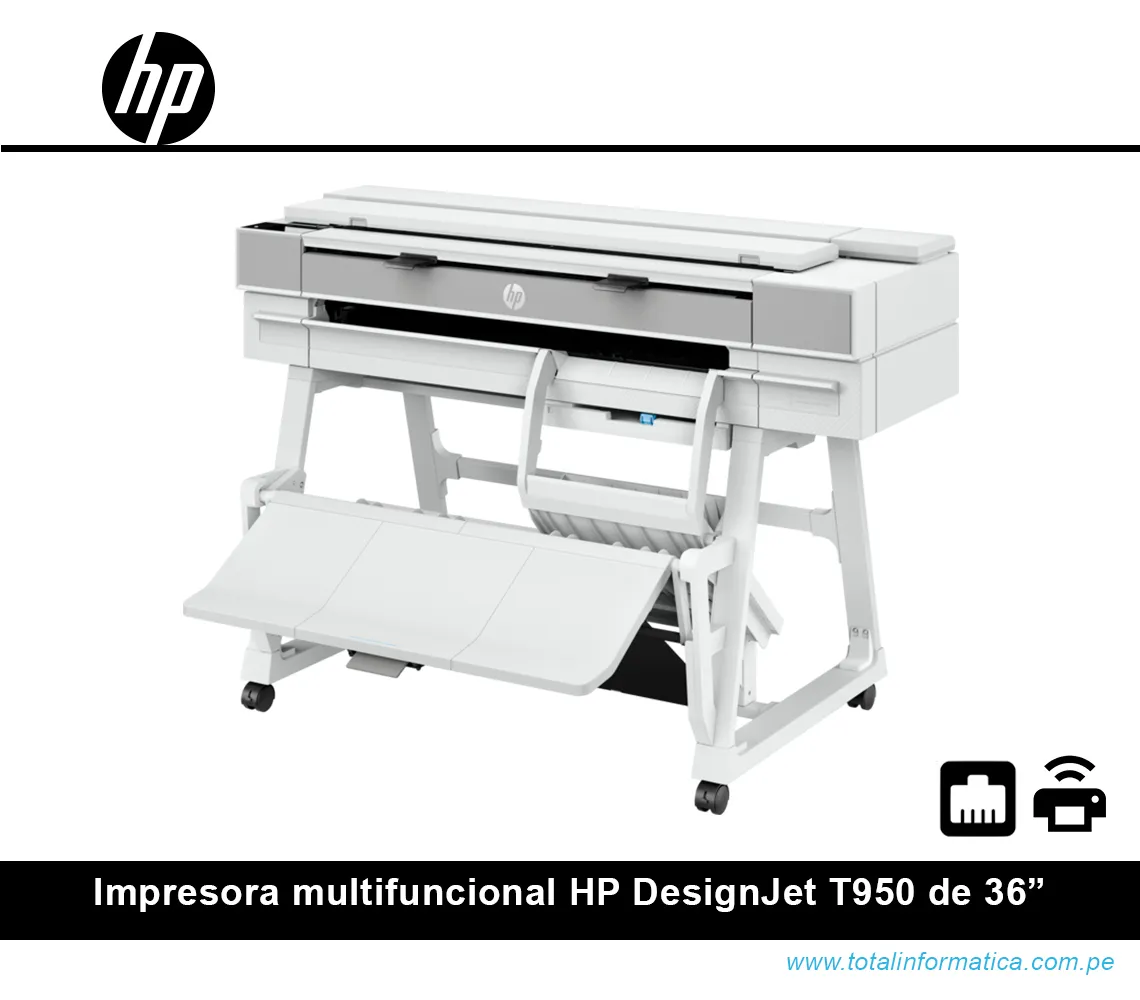 IMPRESORA MULTIFUNCIONAL PLOTTER HP DESIGNJET T950 DE 36", 2Y9H3A, A4-A0 - imagen 2
