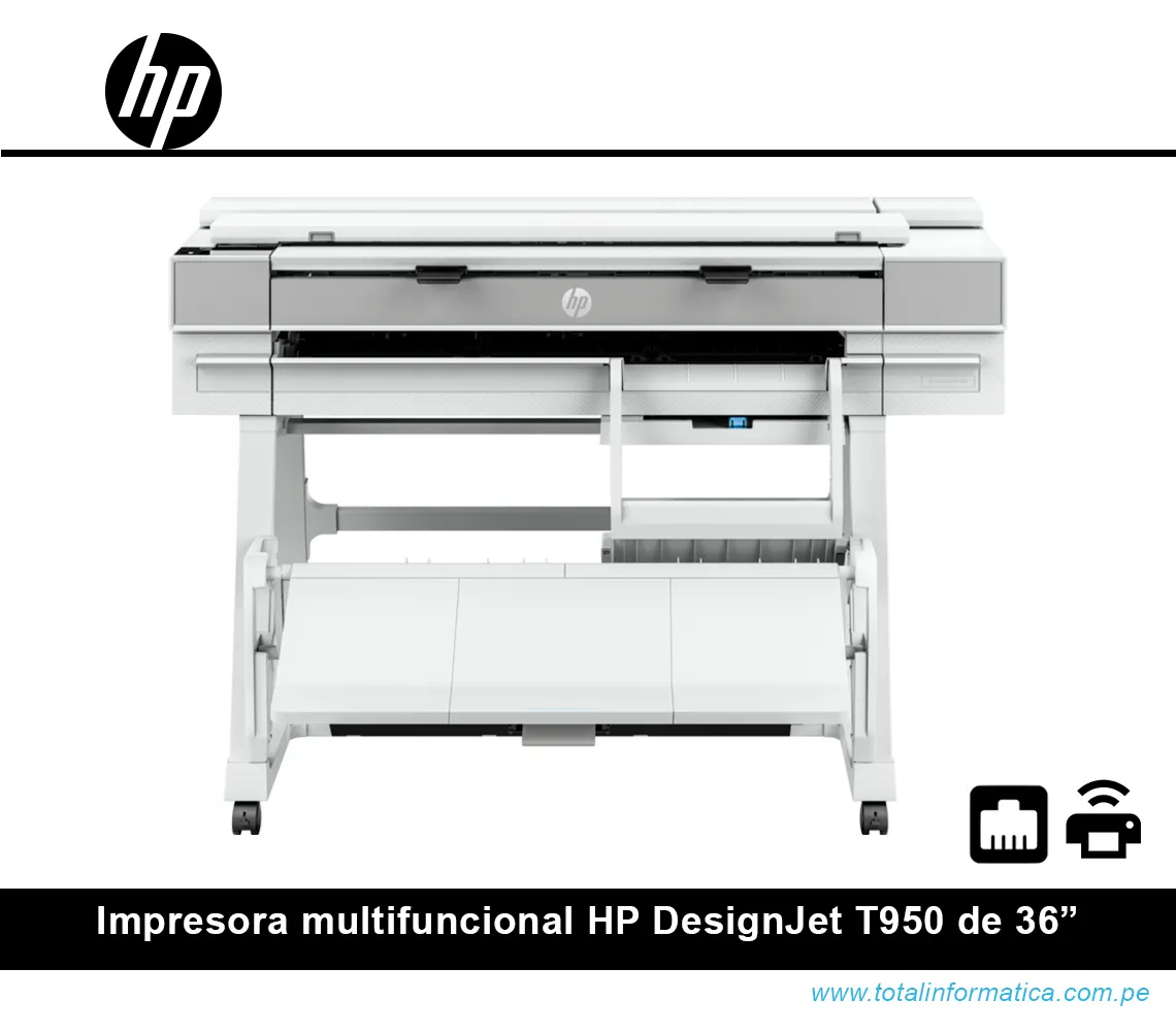 IMPRESORA MULTIFUNCIONAL PLOTTER HP DESIGNJET T950 DE 36", 2Y9H3A, A4-A0 - imagen 1