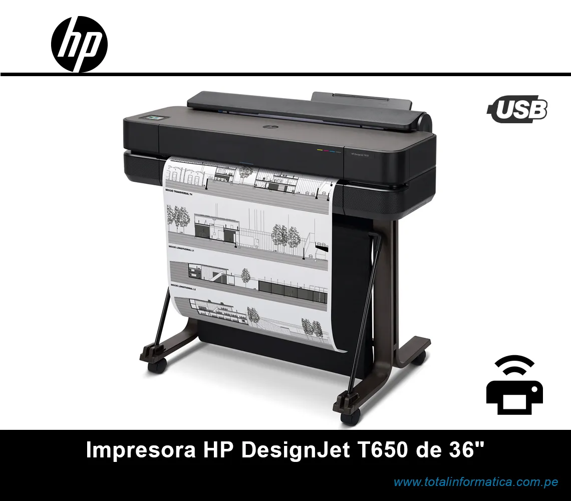 IMPRESORA PLOTTER HP DESIGNJET T650 DE 36", 5HB10A, A3-A0 - imagen 3