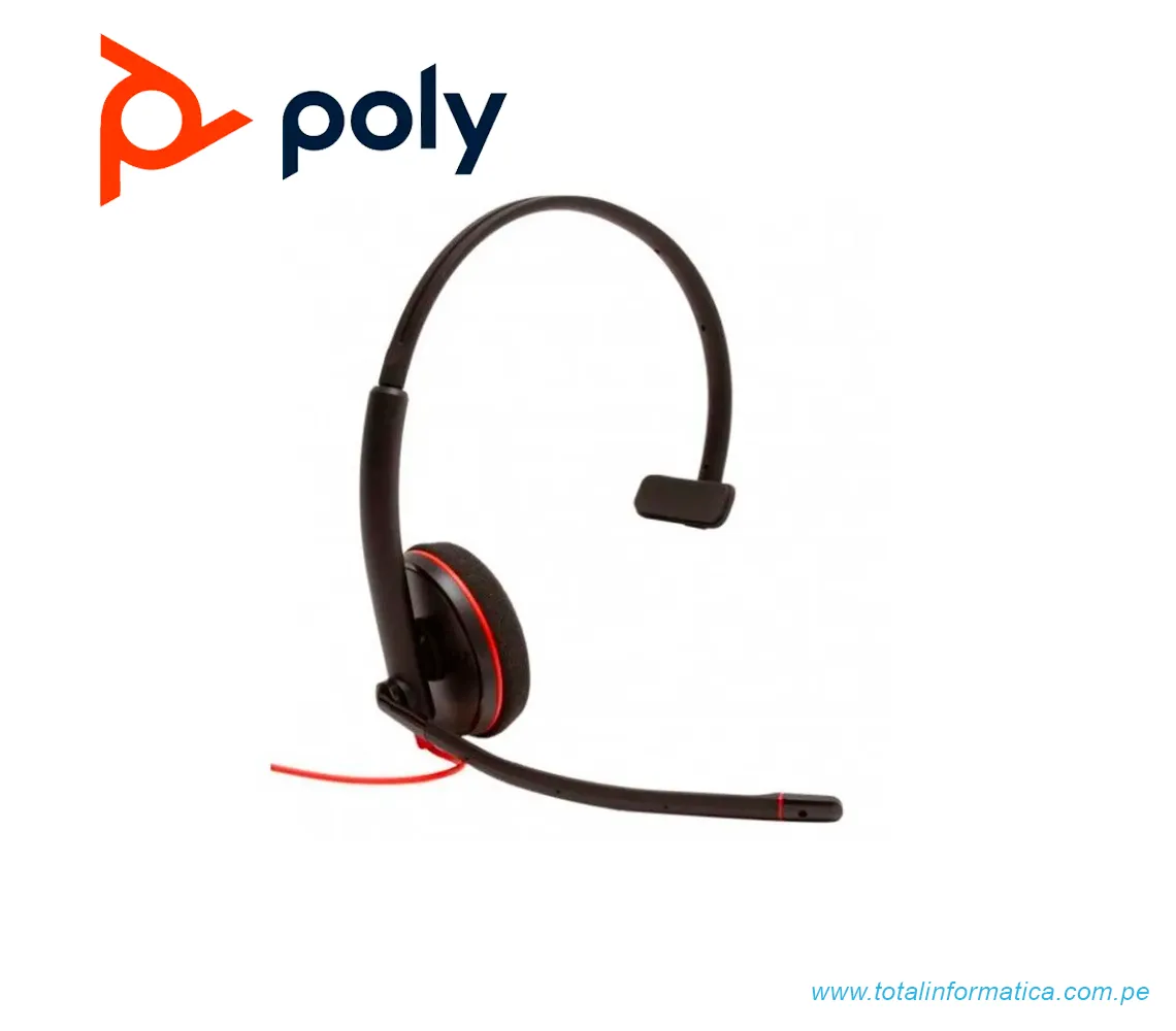 AURICULARES MONOAURALES POLY BLACKWIRE 3210 USB-A - imagen 2