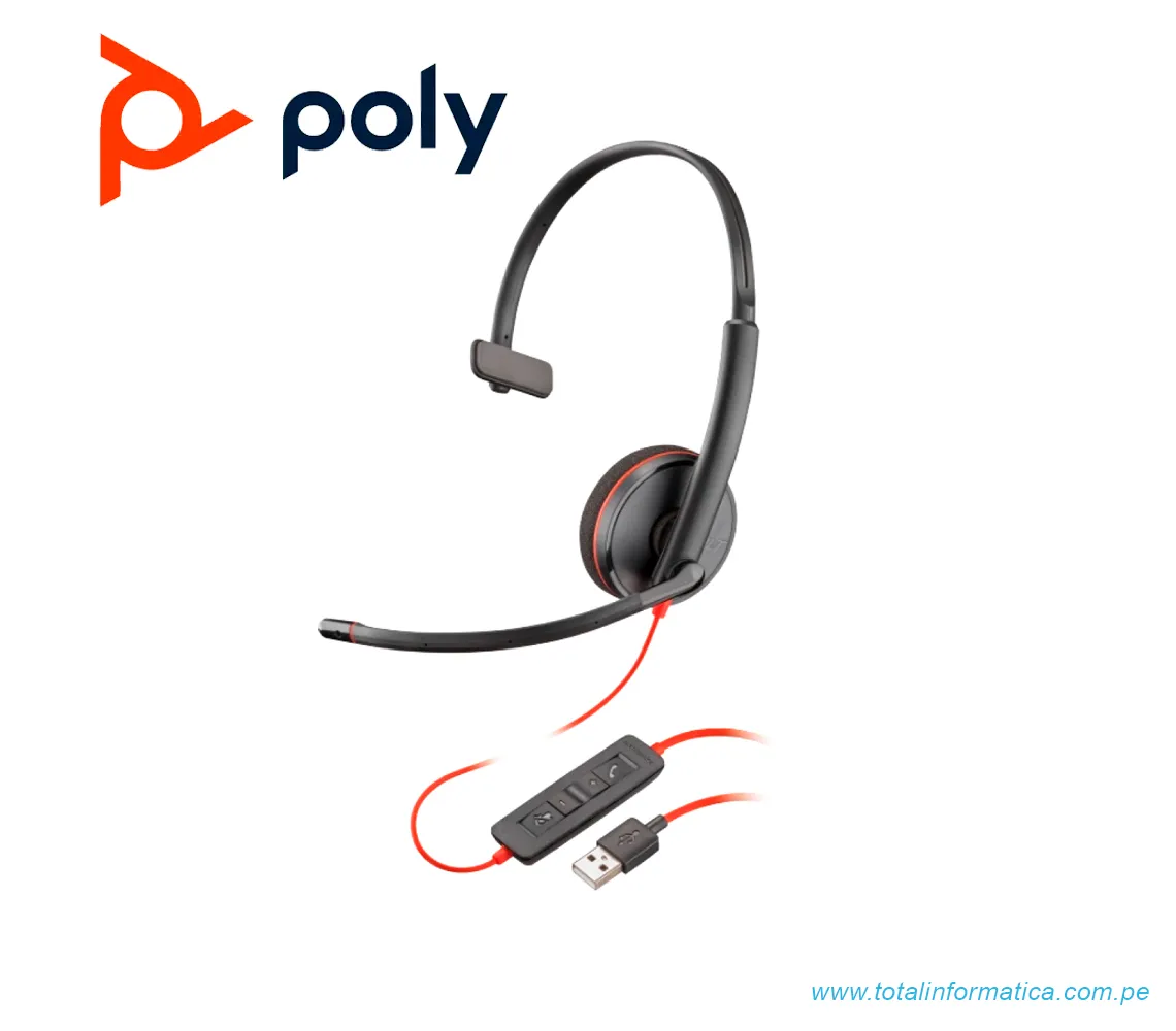 AURICULARES MONOAURALES POLY BLACKWIRE 3210 USB-A - imagen 1
