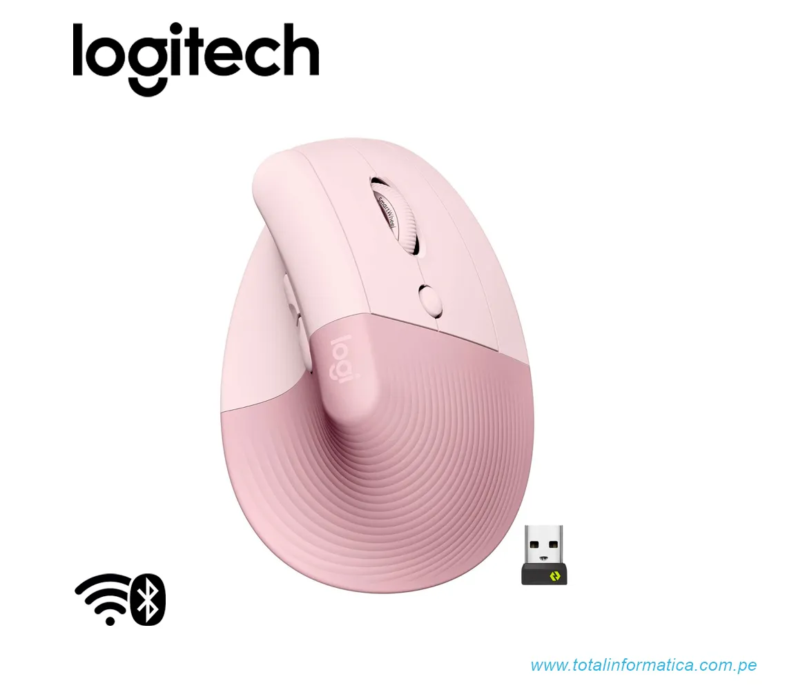 MOUSE LOGITECH LIFT VERTICAL, INALAMBRICO/BLUETOOTH, ROSA(910-006472) - imagen 1