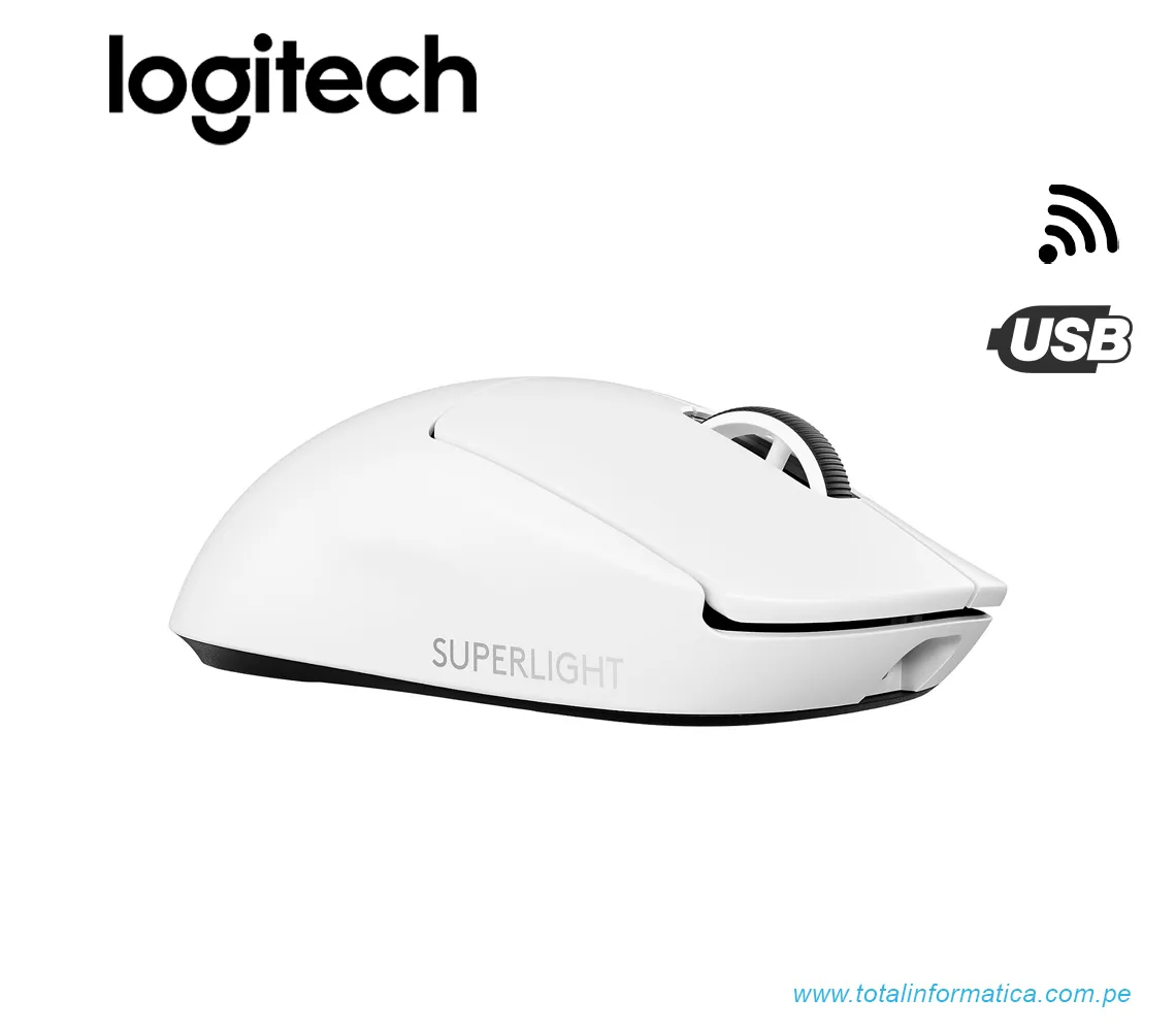 MOUSE GAMING LOGITECH G PRO X SUPERLIGHT 2, INALAMBRICO LIGHTSPEED, BLANCO(910-006636) - imagen 1
