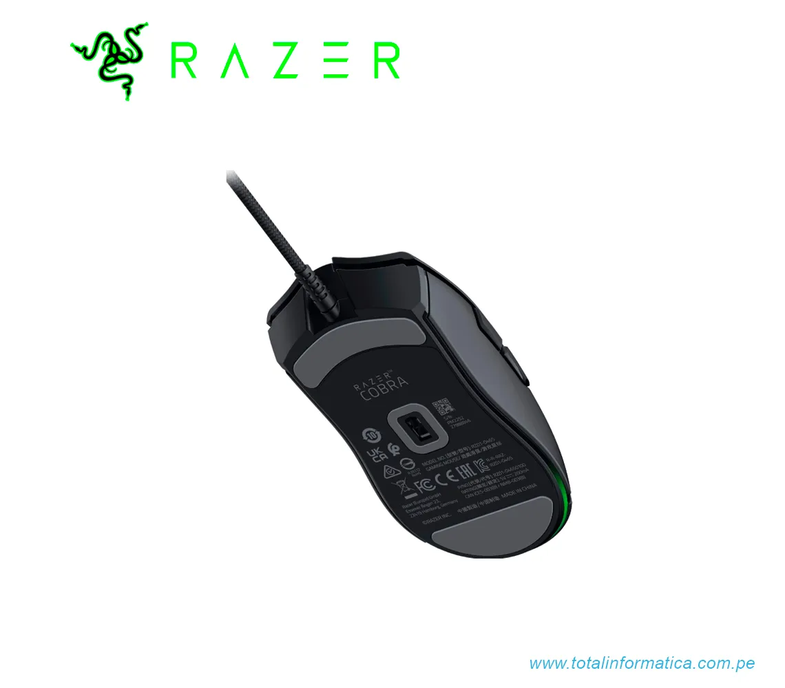 MOUSE GAMING RAZER COBRA , 8500 DPI, SWITCH OPTICO, RGB, CABLE SPEEDFLEX, NEGRO(RZ01-04650100-R3U1) - imagen 2
