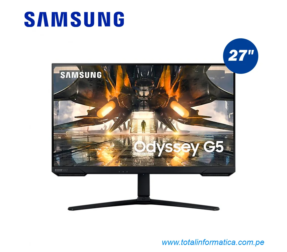 MONITOR SAMSUNG CURVO 27" LS27AG550ELXPE, 2560X1440 WQHD, HDMI, DISPLAYPORT  - imagen 1