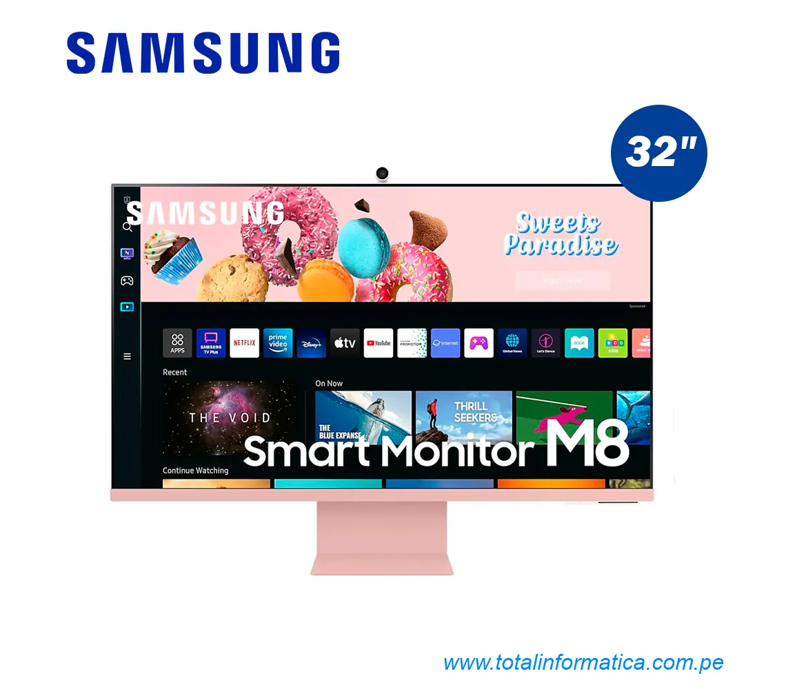 MONITOR SAMSUNG INTELIGENTE M8 4K 32", UHD 60HZ, HDMI, USB  - imagen 1