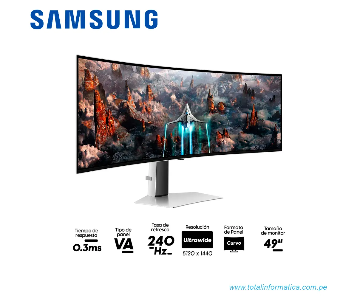 SAMSUNG ODYSSEY G9: MONITOR DE JUEGO OLED 49" DUAL QUAD HD, 240HZ REFRESH RATE(LS49CG930SLXPE) - imagen 1