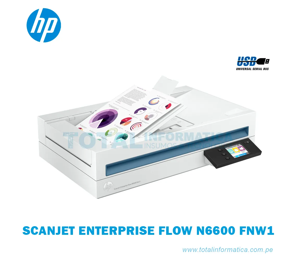 ESCANER HP SCANJET ENTERPRISE FLOW N6600 FNW1 20G08A - imagen 2