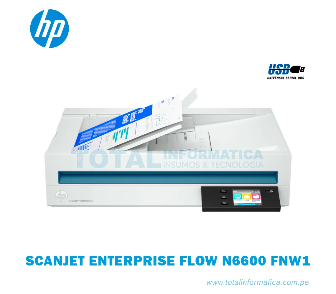 ESCANER HP SCANJET ENTERPRISE FLOW N6600 FNW1 20G08A - imagen 1