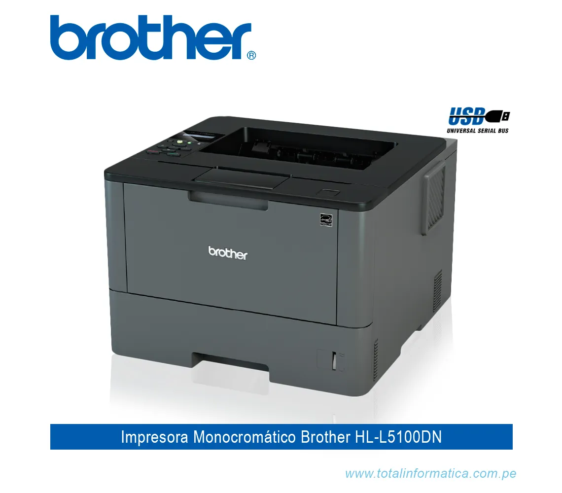 IMPRESORA LÁSER BROTHER  HL-L5100DN MONOCROMO, 42 PPM - imagen 2
