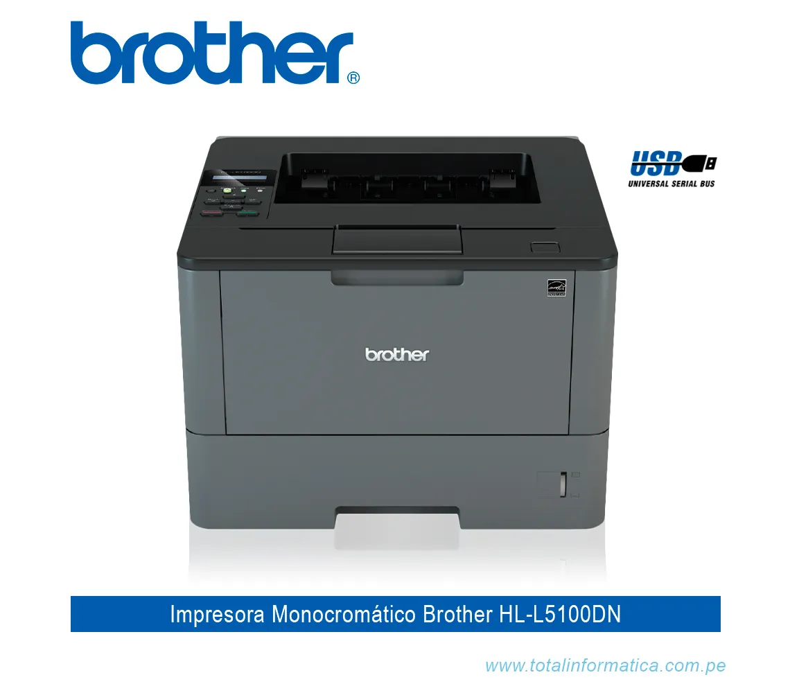 IMPRESORA LÁSER BROTHER  HL-L5100DN MONOCROMO, 42 PPM - imagen 1