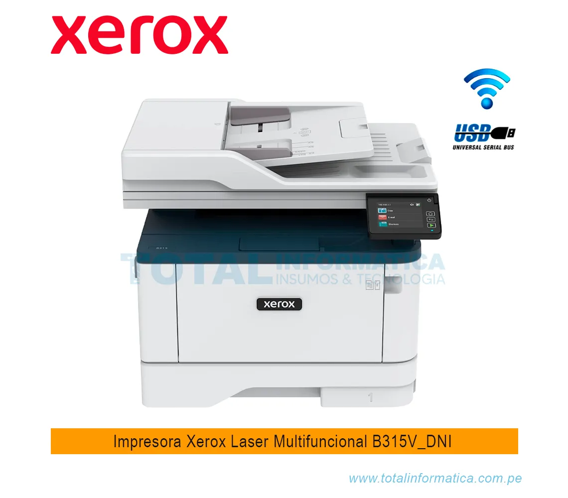 MULTIFUNCIONAL LASER XEROX B315, 40 PPM WI-FI/FAX, MONO - imagen 1