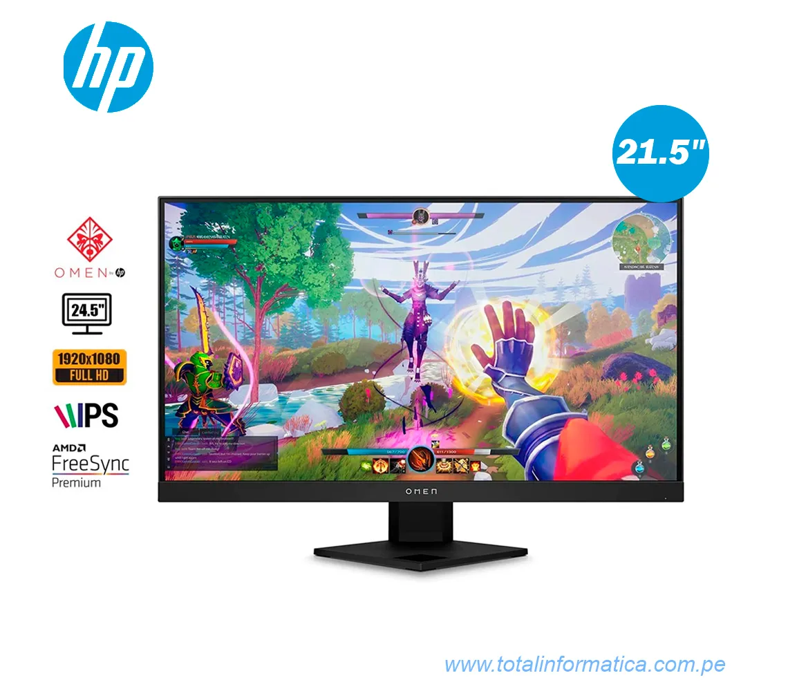 MONITOR GAMING HP OMEN 25I 24.5" FHD, 22J05AA, 165HZ, 1MS, DISPLAYPORT - imagen 1