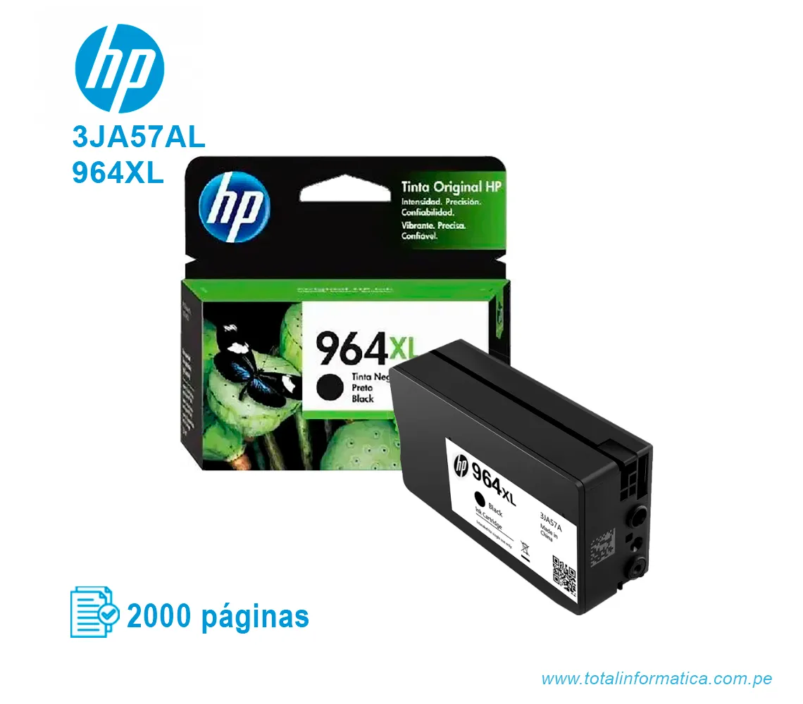 TINTA HP 964XL BLACK ( 3JA57AL ) OJP 9010, 2000 PGS - imagen 2