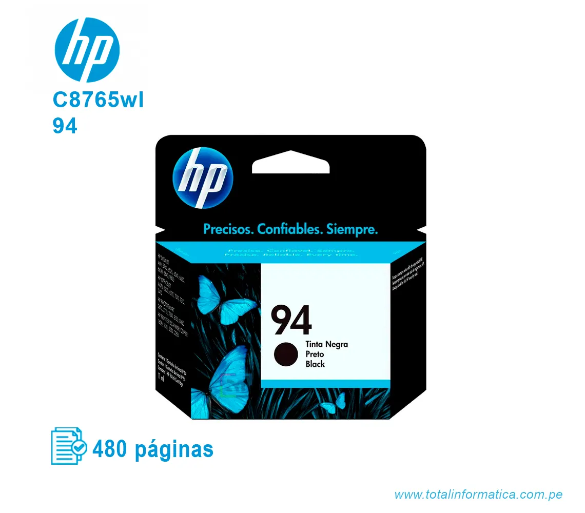 TINTA HP 94 BLACK ( C8765WL ) DESKJET 5740, 480 PGS - imagen 1