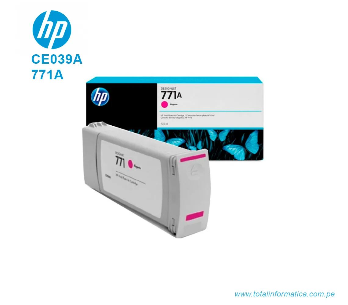 TINTA HP 771A B6Y17A MAGENTA ( CE039A ) 775ML  - imagen 2