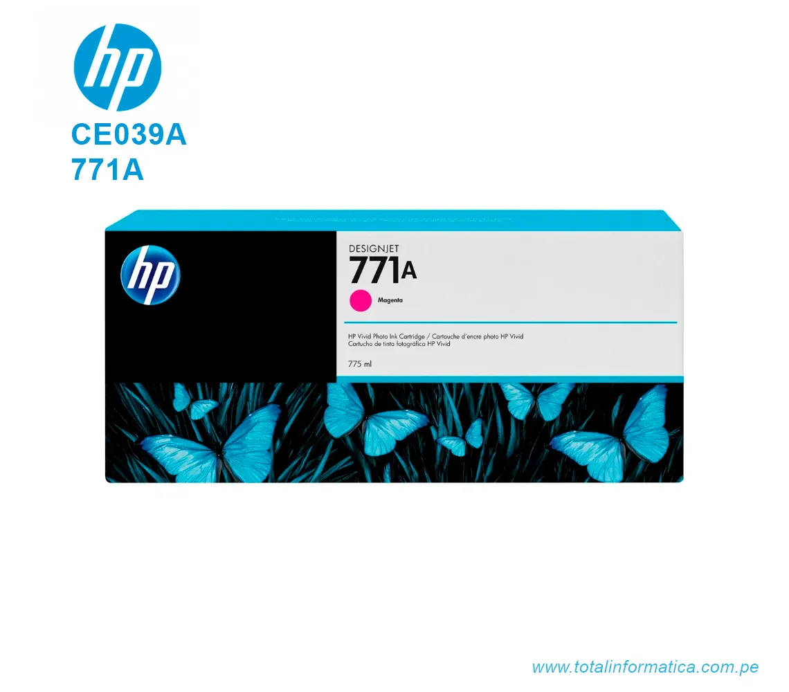 TINTA HP 771A B6Y17A MAGENTA ( CE039A ) 775ML  - imagen 1