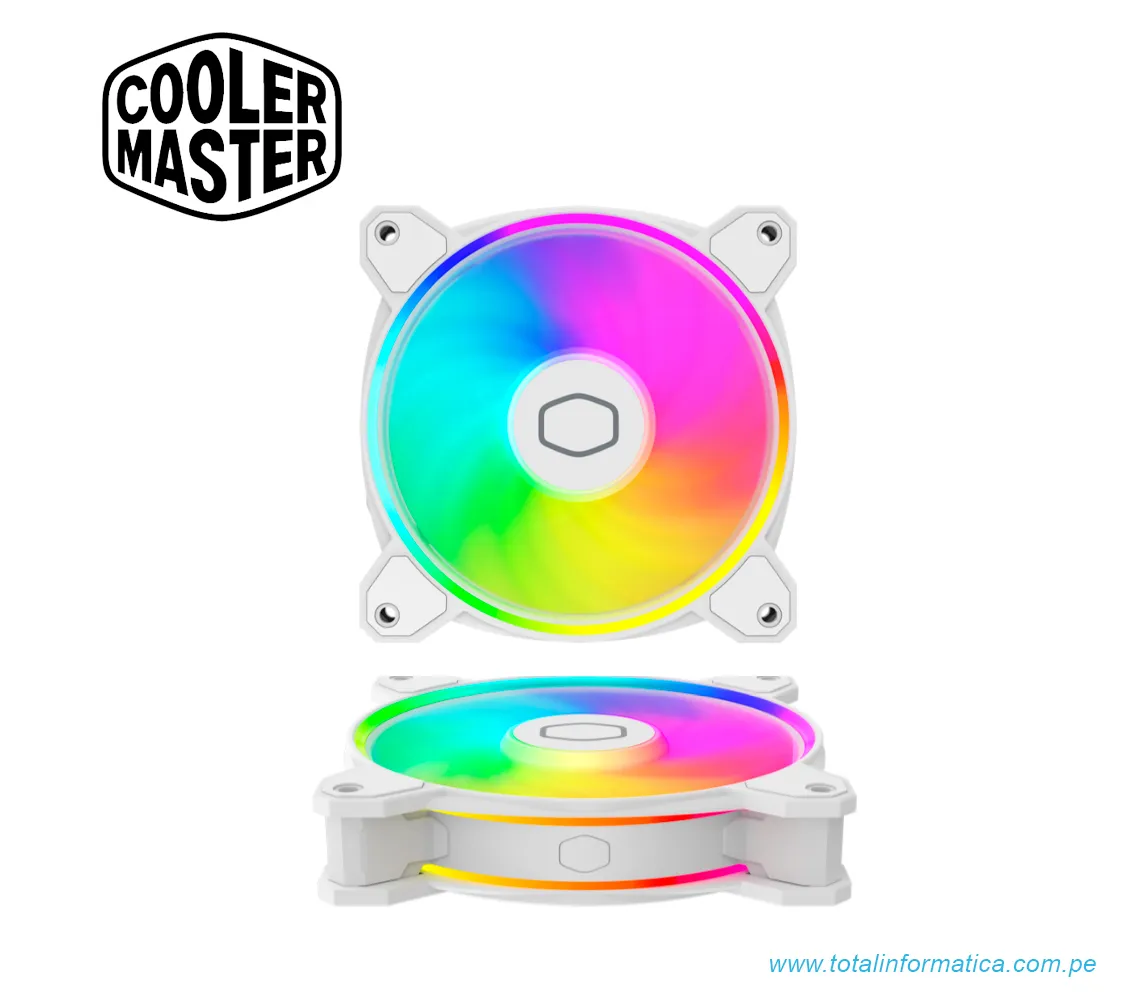  COOLER MASTER VENTILADOR MASTERFAN MF120 HALO2 WHITE EDITION - imagen 2