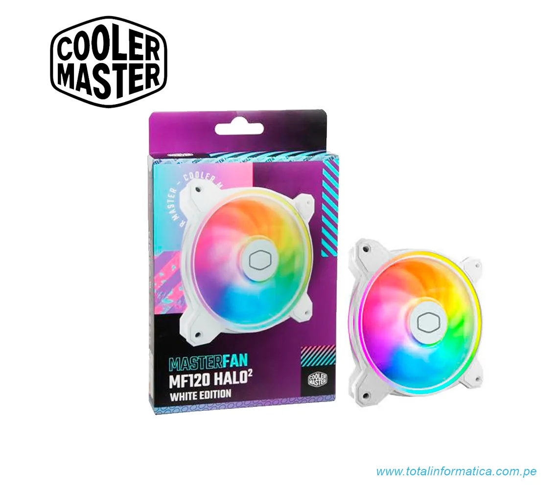  COOLER MASTER VENTILADOR MASTERFAN MF120 HALO2 WHITE EDITION - imagen 1