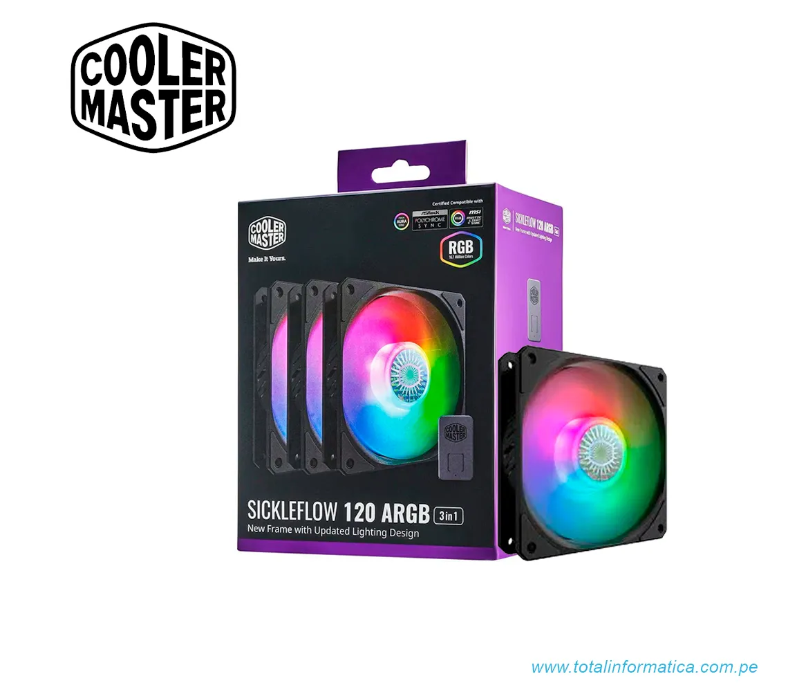 COOLER MASTER SICKLEFLOW 120 ARGB 3 IN 1 - imagen 1