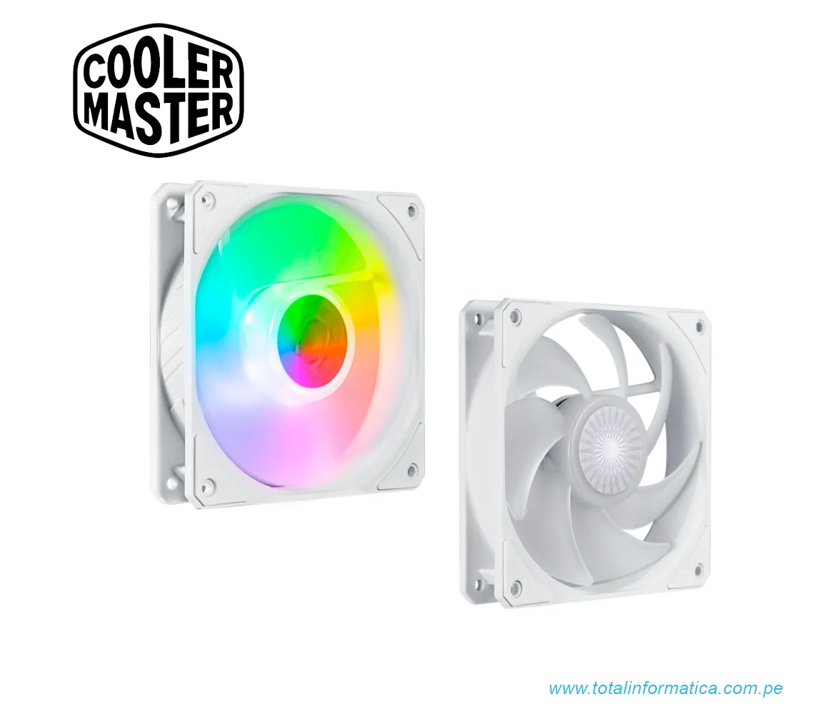VENTILADOR COOLER MASTER SICKLEFLOW 120 ARGB WHITE EDITION - imagen 2