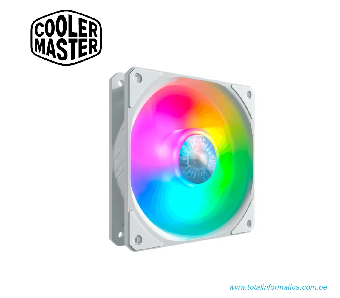 VENTILADOR COOLER MASTER SICKLEFLOW 120 ARGB WHITE EDITION - imagen 1