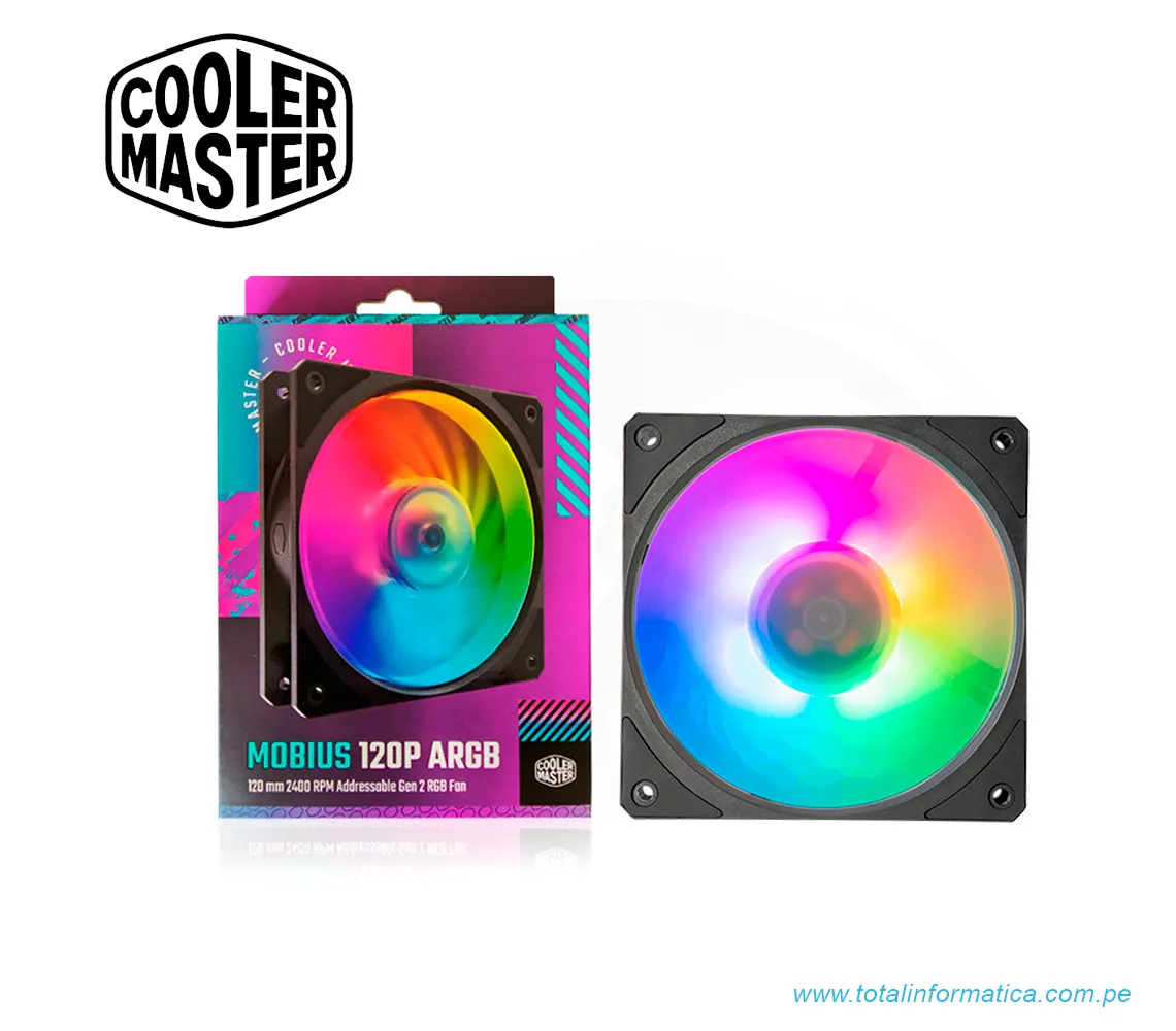 VENTILADOR COOLER MASTER MOBIUS 120P ARGB - imagen 1