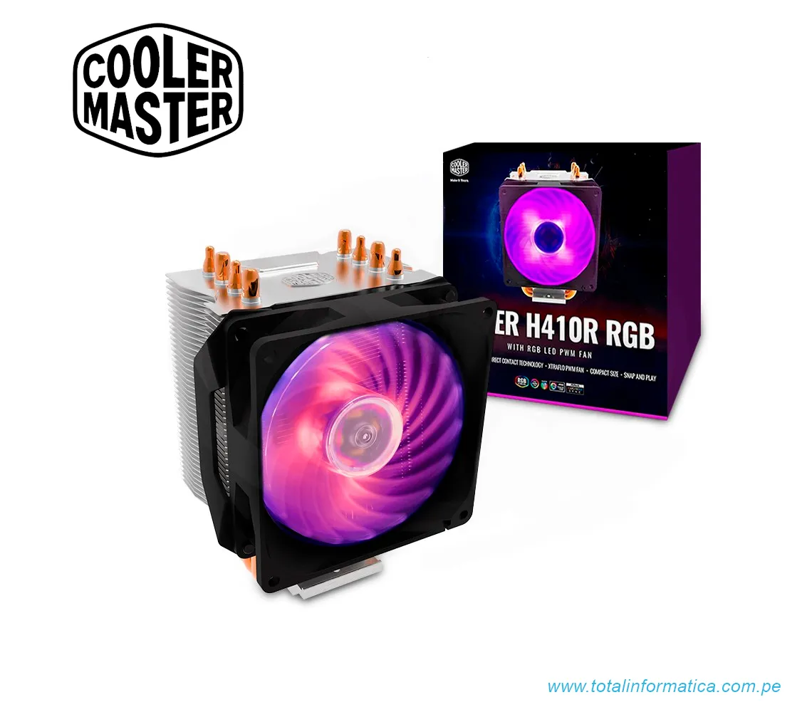 COOLER CPU COOLER MASTER HYPER H410R RGB - imagen 1