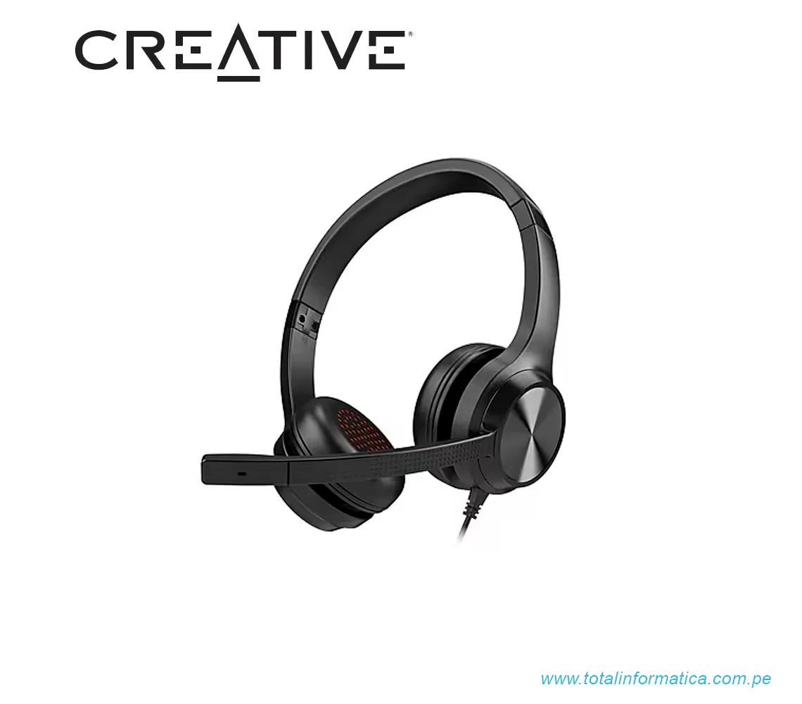 AUDIFONO CON MICROFONO CREATIVE CHAT USB-C, NOISE-CANCELLING MUTE, COLOR NEGRO(51EF0980AA000) - imagen 4