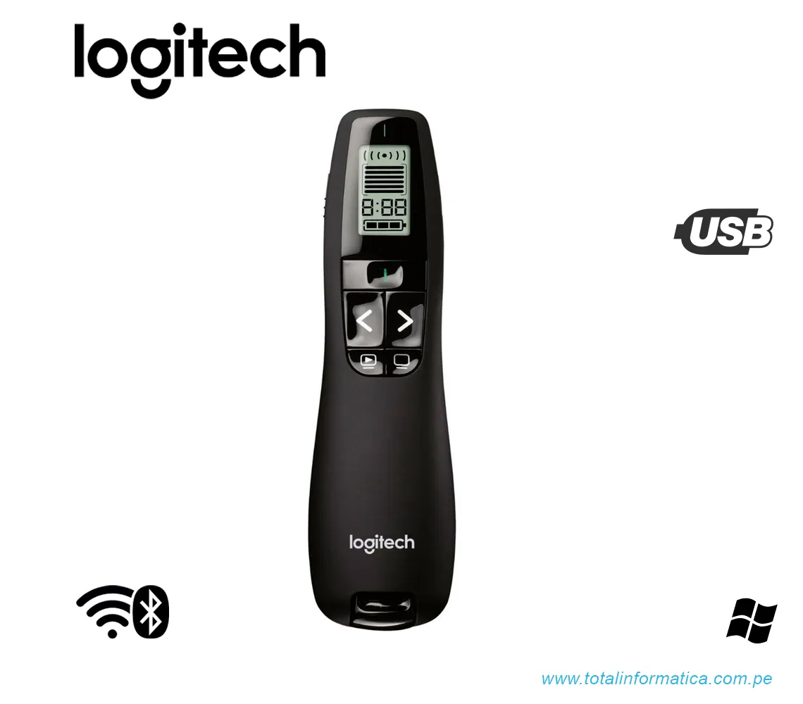 PUNTERO LOGITECH R800, WIRELESS, GREEN LASER(910-001350) - imagen 1