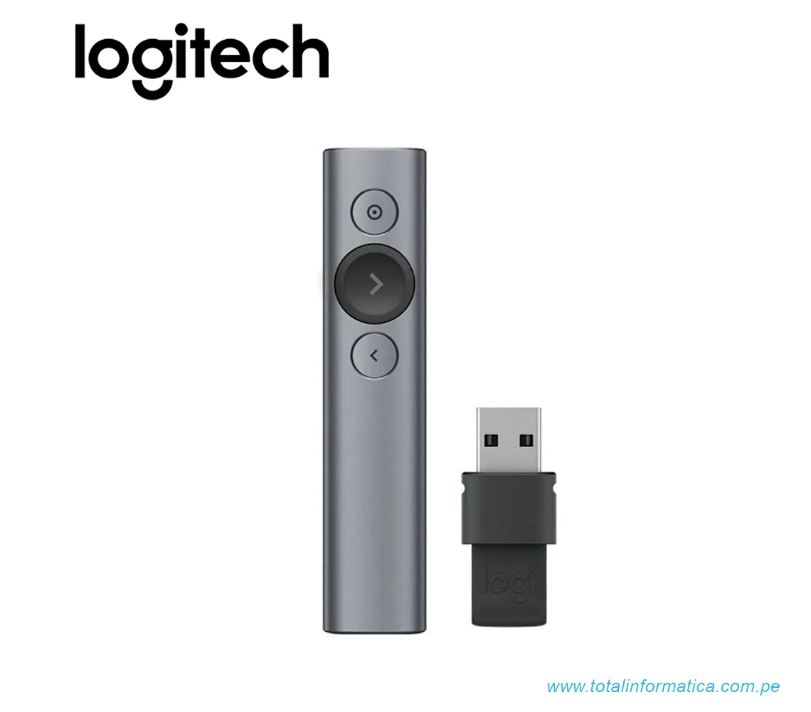 PUNTERO LOGITECH SPOTLIGHT, WIRELESS, GRIS(910-005216) - imagen 2