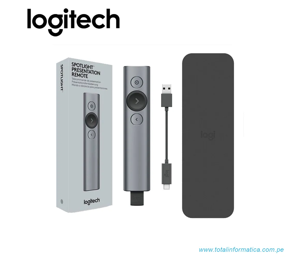 PUNTERO LOGITECH SPOTLIGHT, WIRELESS, GRIS(910-005216) - imagen 3