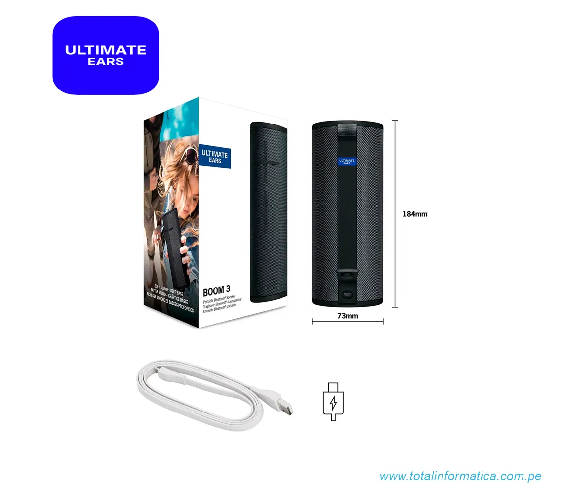 PARLANTE UE BOOM 3, BLUETOOTH, NEGRO NOCHE(984-001348) - imagen 3