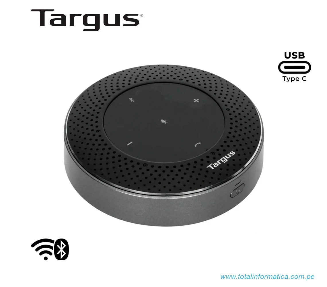 PARLANTE TARGUS SPEAKETPHONE AEM105GL, USB/BLUETOOTH, NEGRO  - imagen 1