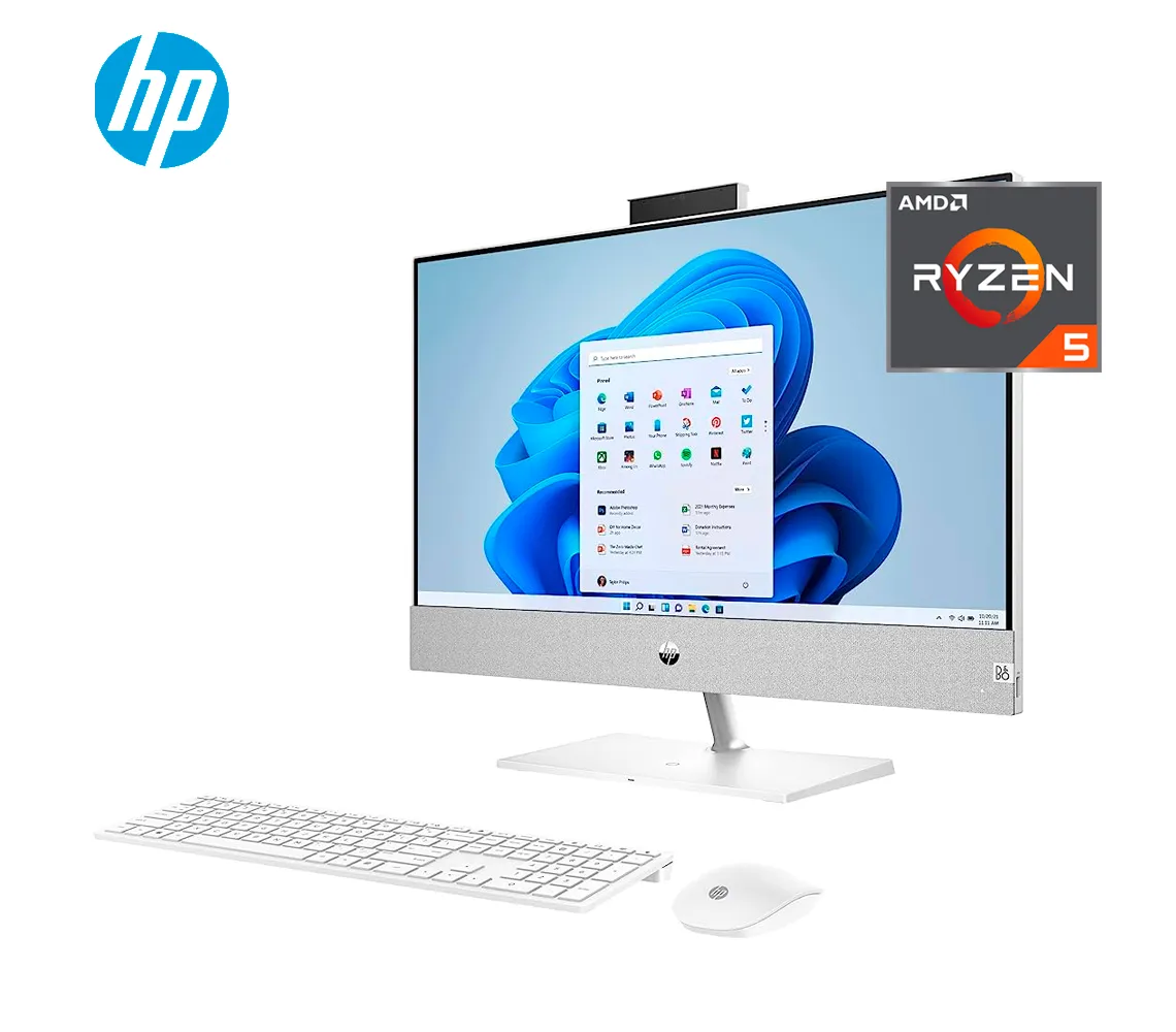 COMPUTADORA  HP AIO PAVILION 24-CA0000LA 23.8" RYZEN5-5500U, RAM 8GB, 1TB HDD, WINDOWS 10 - imagen 2