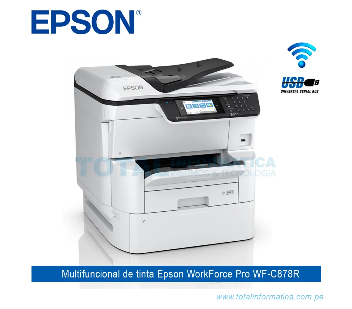 MULTIFUNIONAL EPSON WORKFORCE PRO WF-C878R COLOR, INYECCIÓN, WIFI C11CH60301 - imagen 2