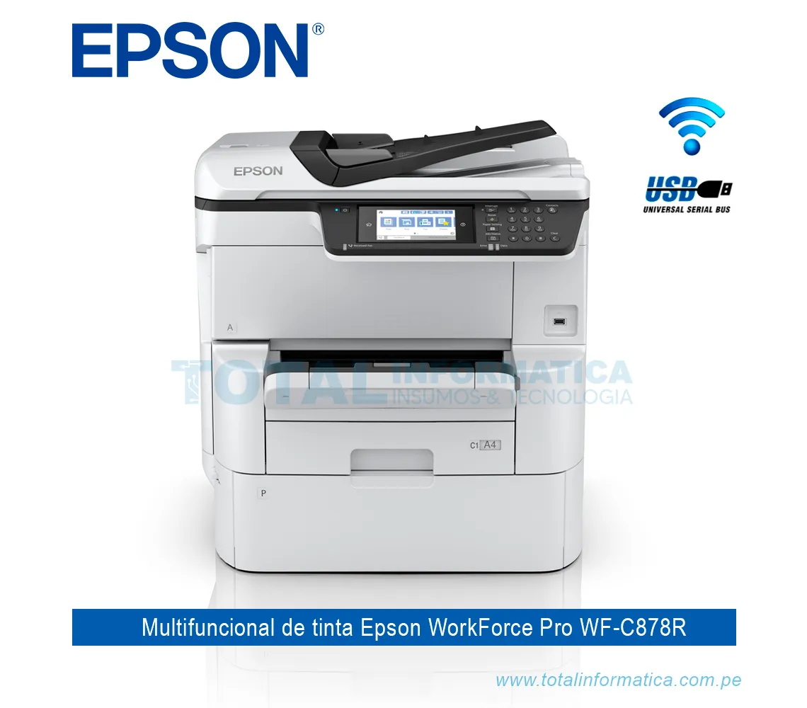 MULTIFUNIONAL EPSON WORKFORCE PRO WF-C878R COLOR, INYECCIÓN, WIFI C11CH60301 - imagen 1