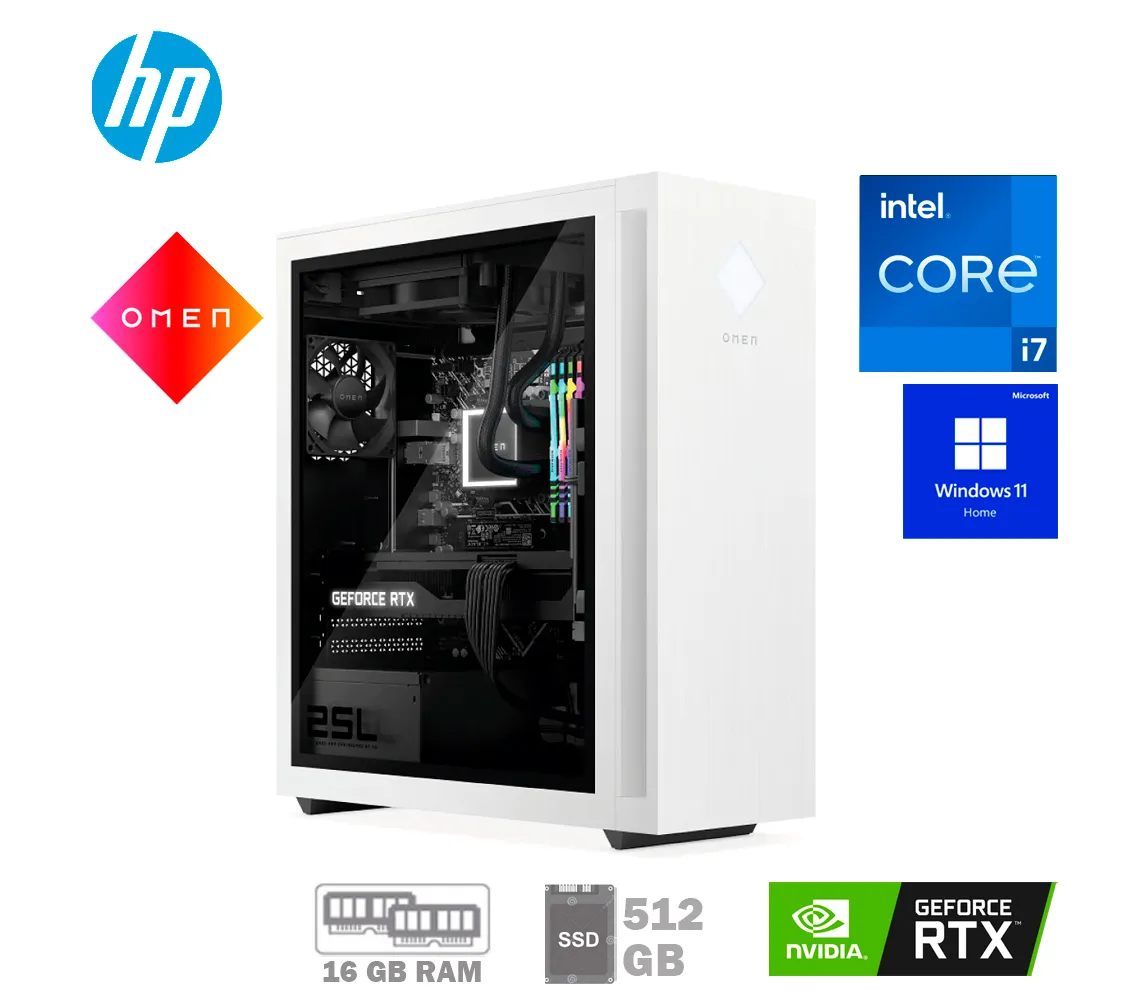PC ESCRITORIO HP OMEN 25L GT15-0000I GT15-0011LA CORE I7, 12TH GEN, RAM 16GB, 512GB M.2 SSD, RTX 3060 12GB, WIN 11 HOME - imagen 1