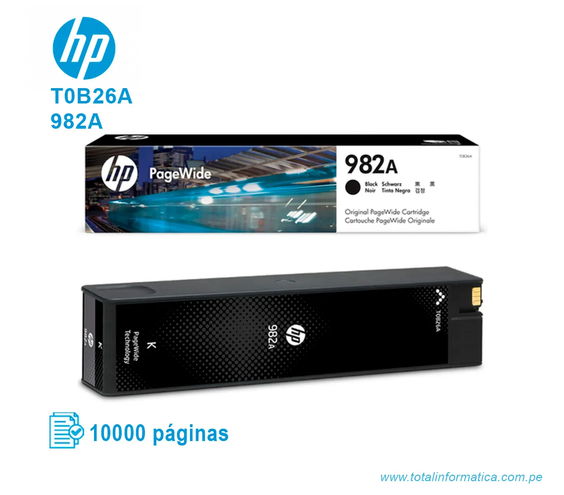 TINTA HP 982A BLACK ( T0B26A ) 10,000 PÁG - imagen 2