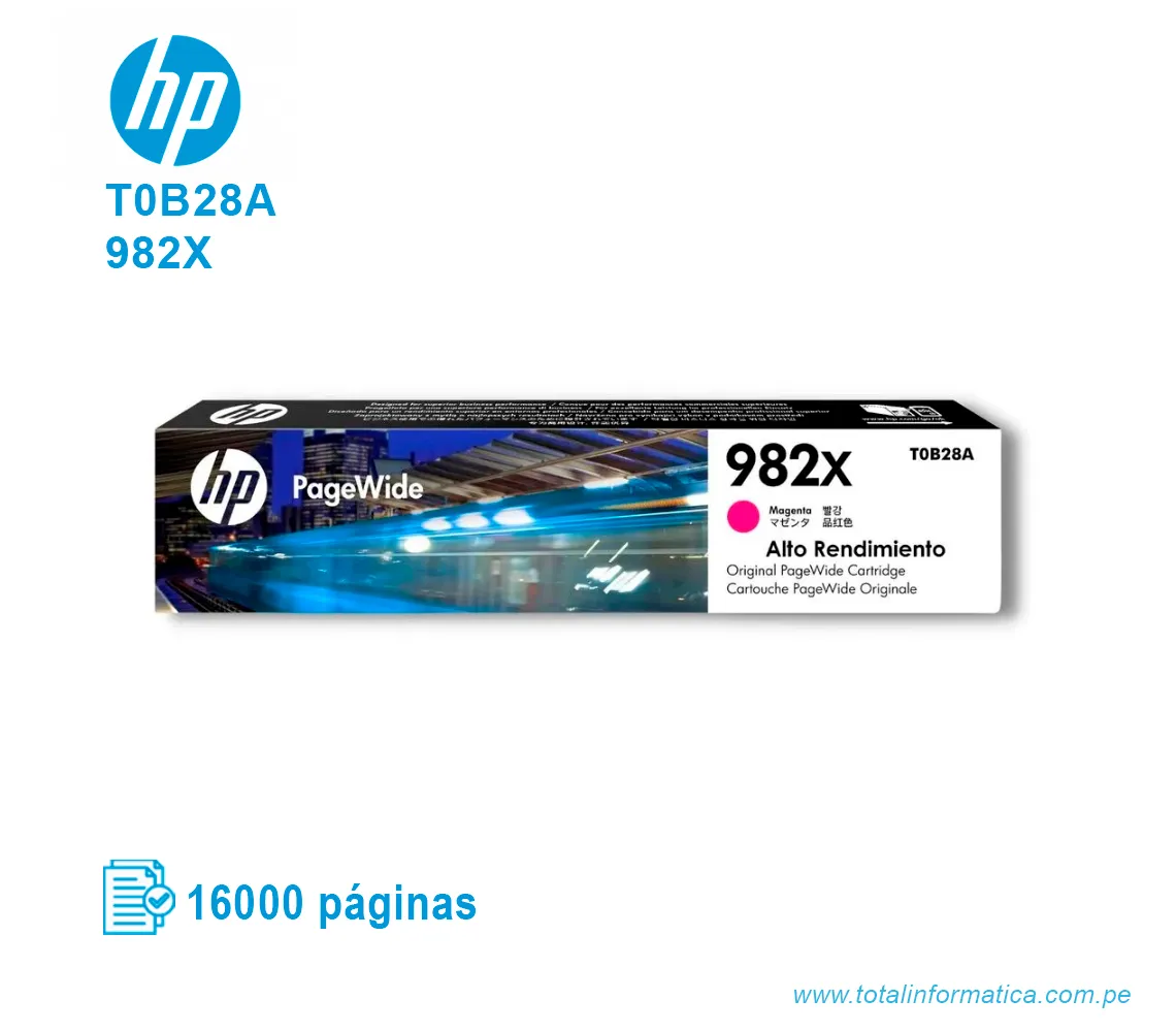 TINTA HP 982X MAGENTA ( T0B28A ) 16,000 PÁG - imagen 1