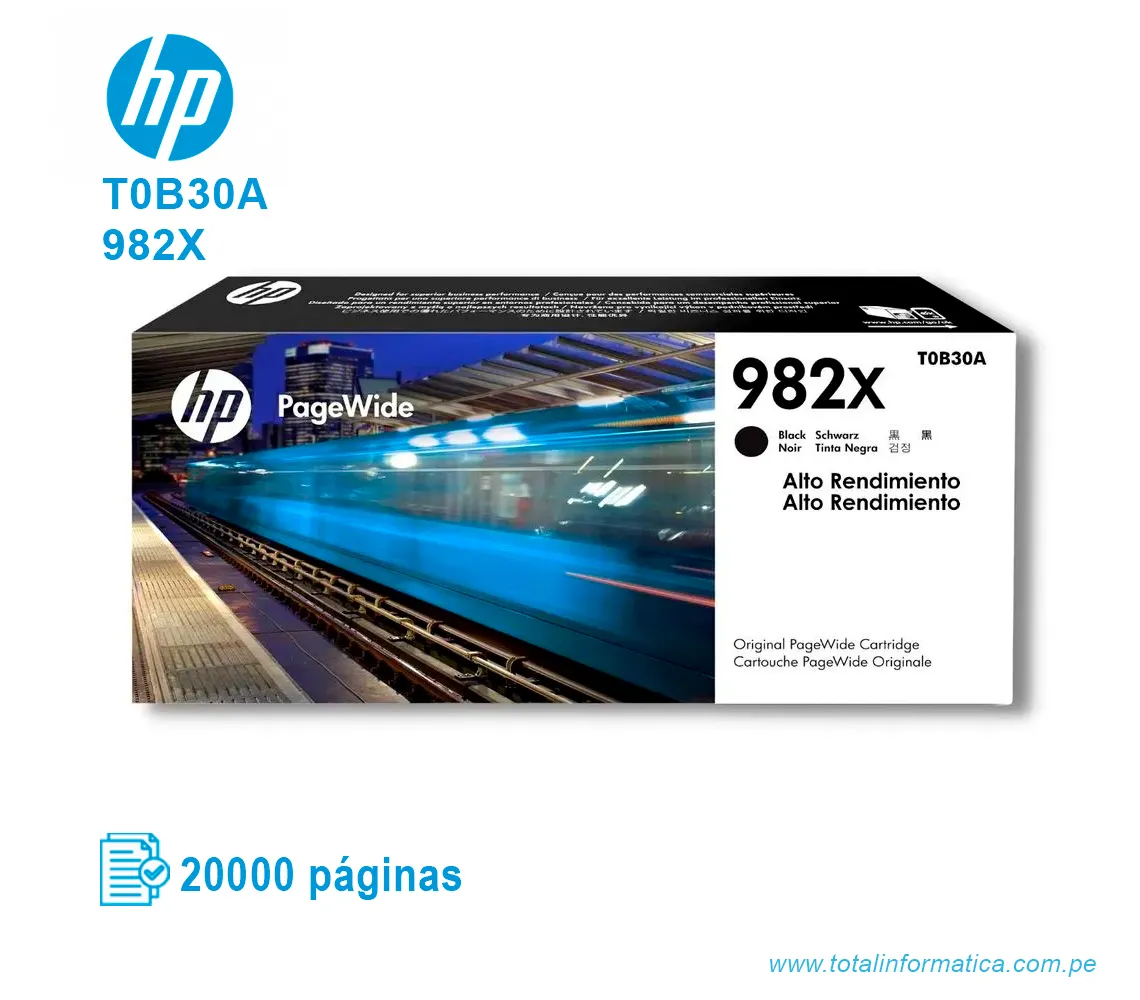 TINTA HP 982X BLACK ( T0B30A ) 20,000 PÁG - imagen 1