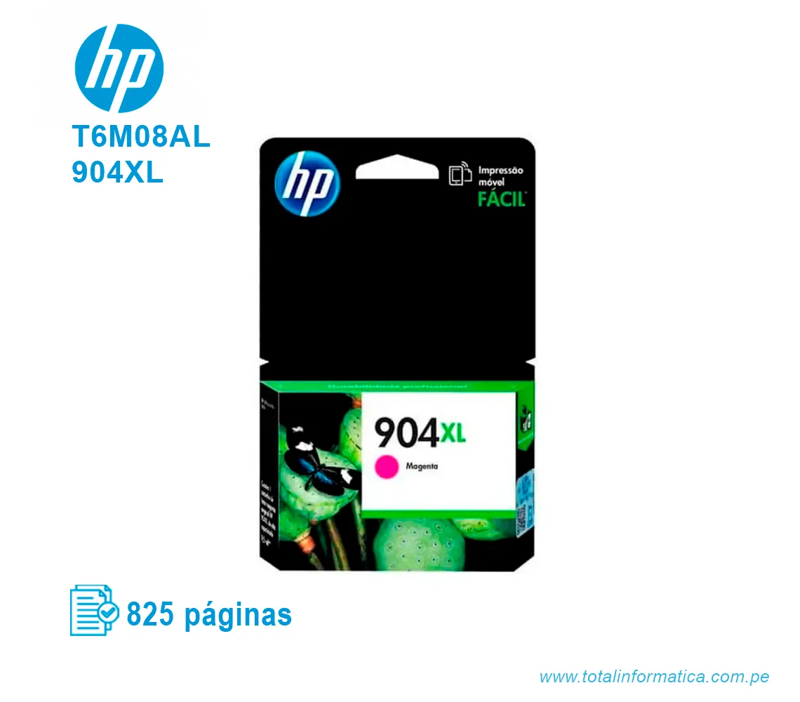 TINTA HP 904XL MAGENTA ( T6M08AL ) OFFICEJET PRO 6961, 825 PGS - imagen 1